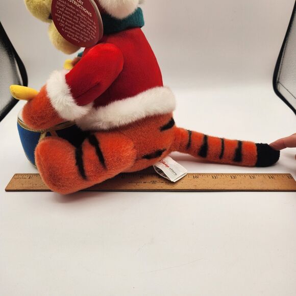 2001 Disney Store Tigger Drummer Plush 11.5" Musical Motion Activated Christmas - Picture 16 of 16